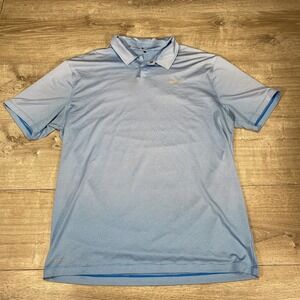 Nike Tiger Woods Collection Golf Polo Shirt Mens Large Blue Dri-FIT 845079-406